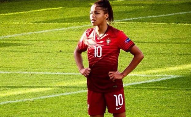 Jéssica Silva con la selección portuguesa