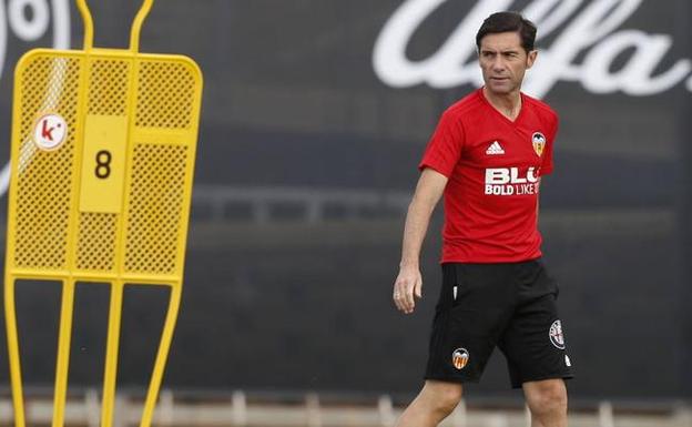 Marcelino en un entrenamiento./LP