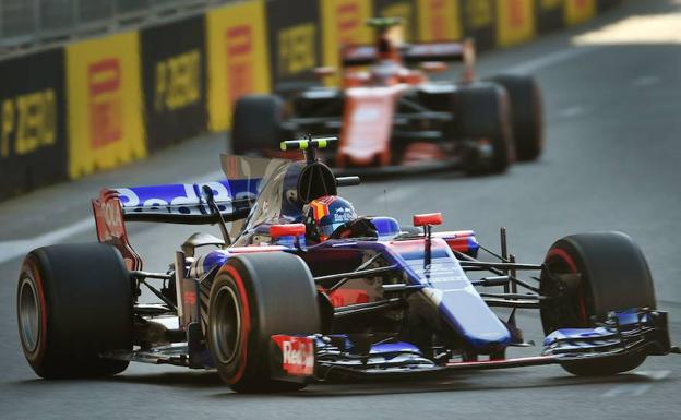 Carlos Sainz, en Bakú. /AFP