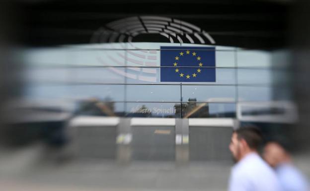 Vista del exterior del Parlamento Europeo en Bruselas.