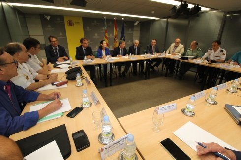 Los ponentes, ayer, durante la reunión sobre Seguridad Rural.