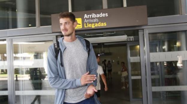 Tibor Pleiss, ayer en el aeropuerto de Manises