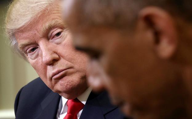 Donald Trump y Barack Obama, durante su encuentro en la Casa Blanca.