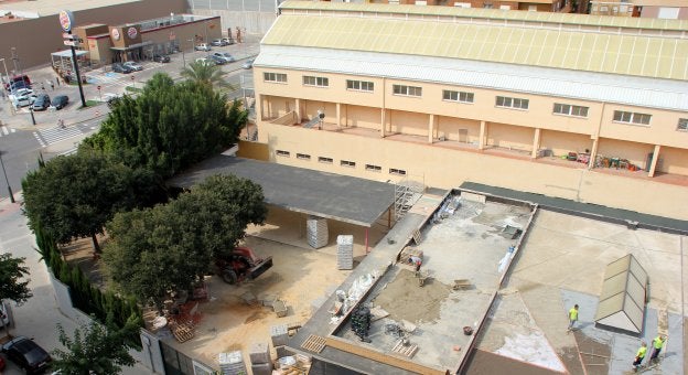 Las obras que se están realizando en el centro. / lp