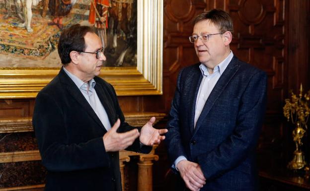El conseller de Hacienda y Modelo Económico, Vicent Soler, y el presidente de la Generalitat, Ximo Piug. /EFE