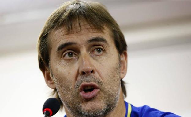 Julen Lopetegui, durante la conferencia de prensa de este viernes en Alicante. /Efe