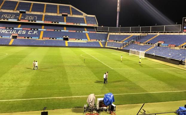 El césped del Estadio Rico Pérez