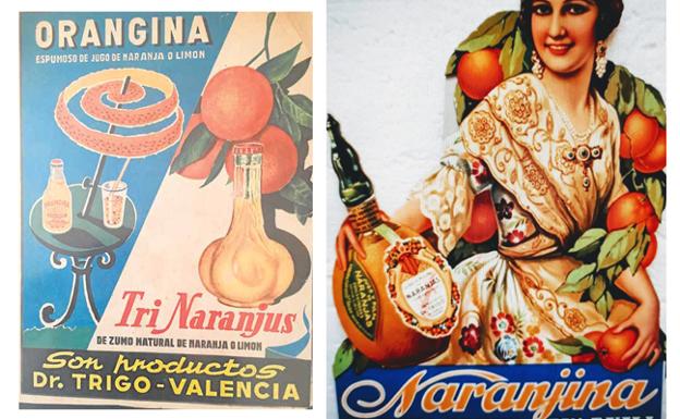 Carteles de Orangina, Trinaranjus y Naranjina, productos del doctor Trigo Mezquita./LP /