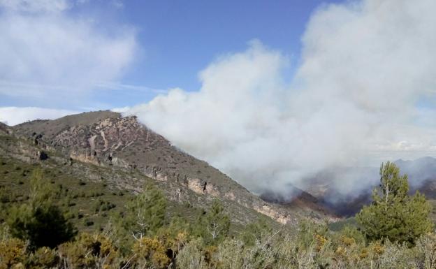 Incendio forestal en Montán (Castellón)./Prevenció d'incendis
