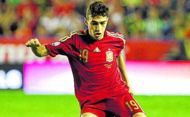 Munir el Haddadi, el día de su debut con la selección española. /Efe