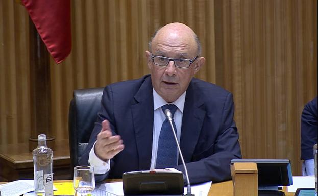 El ministro de Hacienda Cristóbal Montoro declarando sobre los Presupuestos Generales del Estado./EP