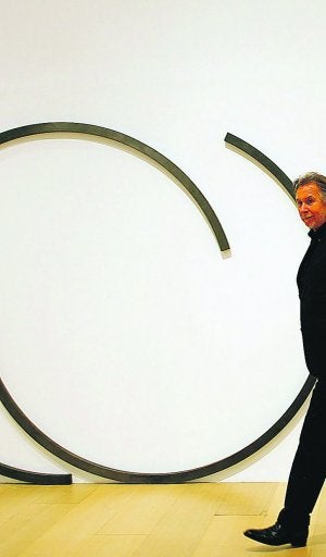 Bernar Venet, ayer, en el IVAM. ::
IRENE MARSILLA/