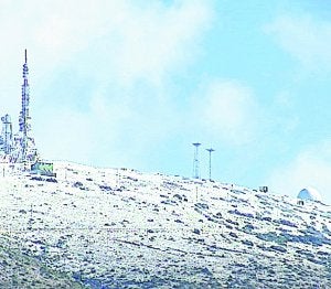 La sierra Aitana, bajo la nieve, en imagen de archivo. ::
C.M.A./