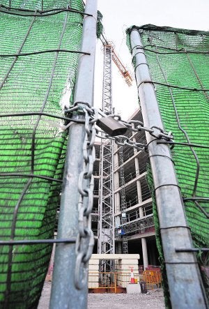 Las obras paradas en la sede judicial de Vila-real. :: LP/