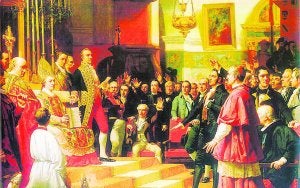 El juramento de las Cortes de Cádiz en 1810, pintado por José María Casado del Alisal. ::
LP/