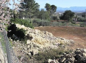 Los restos de la ermita derribada. /Francisco García/