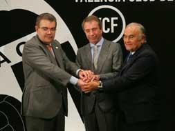 Soler, Soriano y Vicente Silla. Foto JESÚS SIGNES./