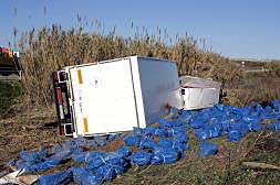 Accidente de un camión.