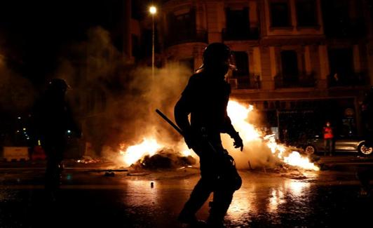 Disturbios en Barcelona el pasado jueves./REUTERS