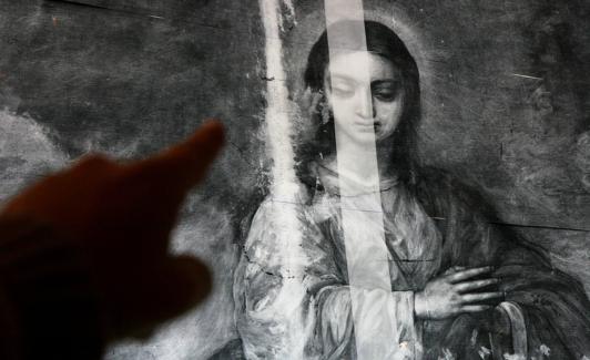 Radiografía de la obra 'La Inmaculada' atribuída a Juan de Sevilla./