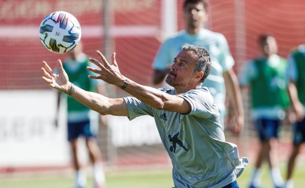 Luis Enrique, seleccionador español, en la Ciudad del Fútbol de Las Rozas./Efe