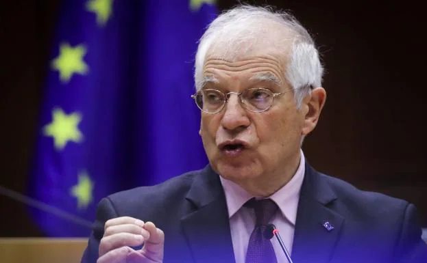 Josep Borrell, ante el Parlamento Europeo./AFP