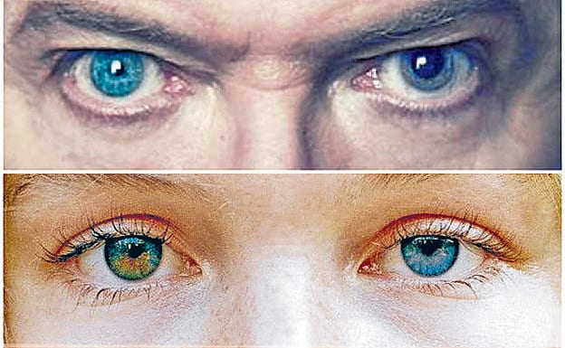 Los ojos de David Bowie y Kate Bosworth./