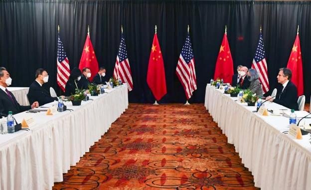 La primera reunión oficial de la era Biden entre funcionarios de alto rango de los gobiernos de Estados Unidos y China se celebró el jueves y viernes en Anchorage./AFP