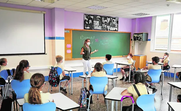 Alumnos de un colegio valenciano durante una clase el año pasado.
