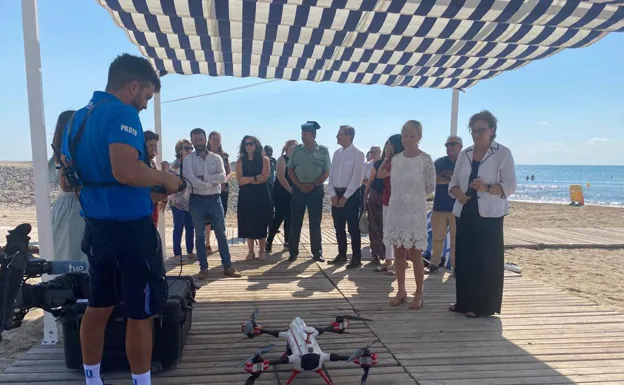 Demostración del trabajo que realizan los drones. 