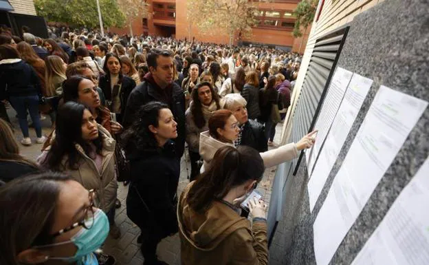 Oposición de Enfermería en Tarongers, celebrada en noviembre. 