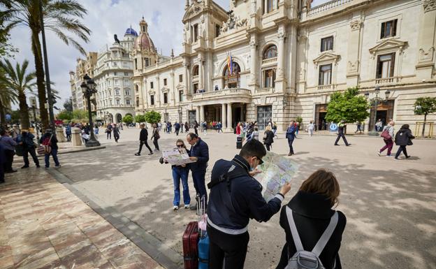 Centro de Valencia en pleno invierno.